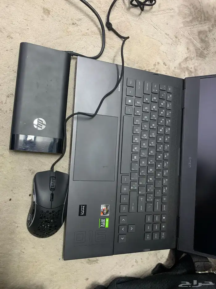 لاب توب hp omen 16 قيمنق مع ماوس جلوريوس 2