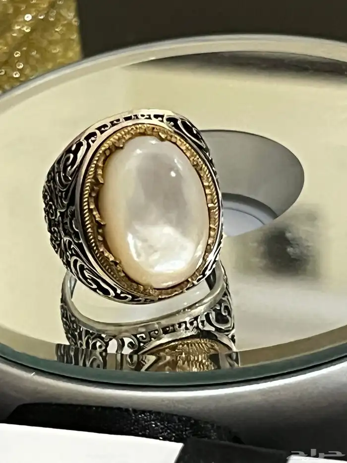 احجار كريمة طبيعيه مسباح وفضه إيطالي عيار 925 45