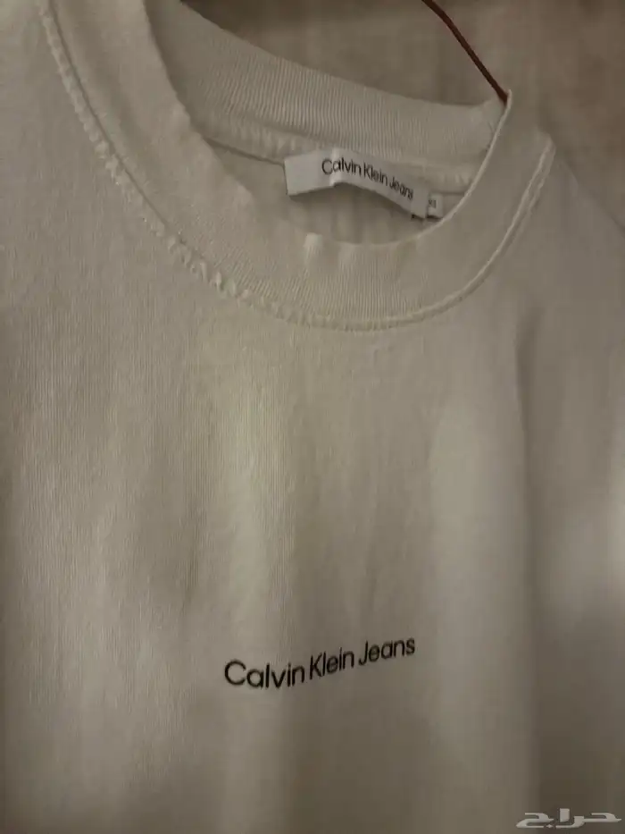 تيشرت Calvin Klein Jeans أصلي   لون أوف وايت   رجالي نسائي 3