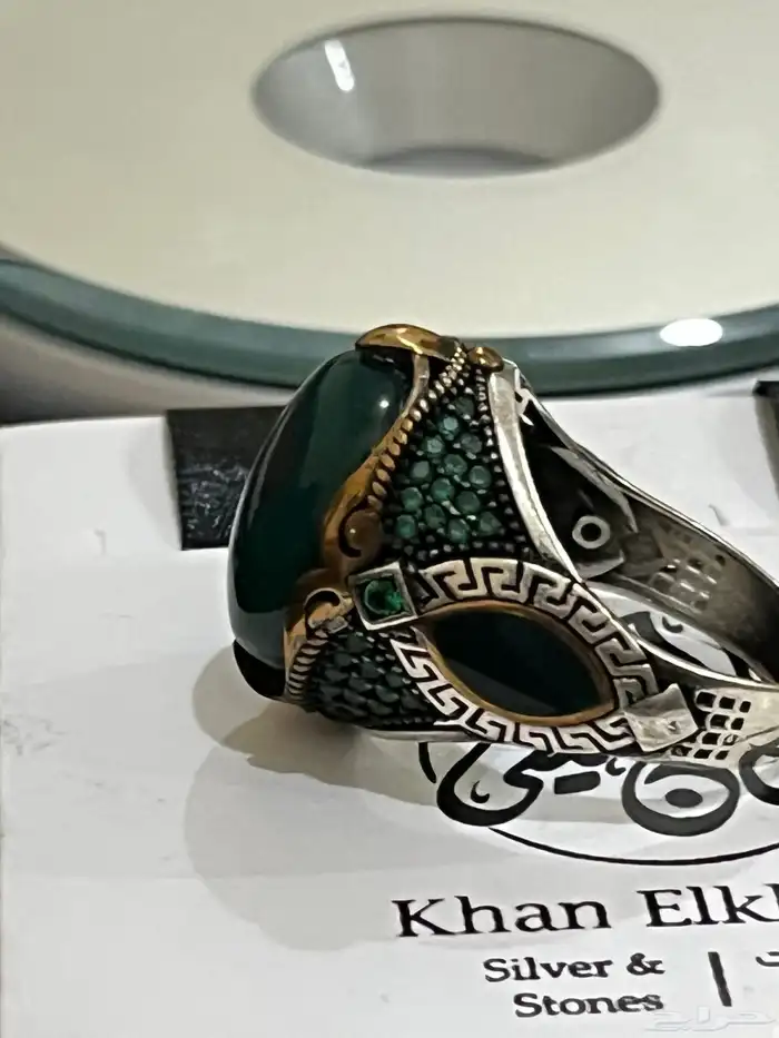 احجار كريمة طبيعيه مسباح وفضه إيطالي عيار 925 34