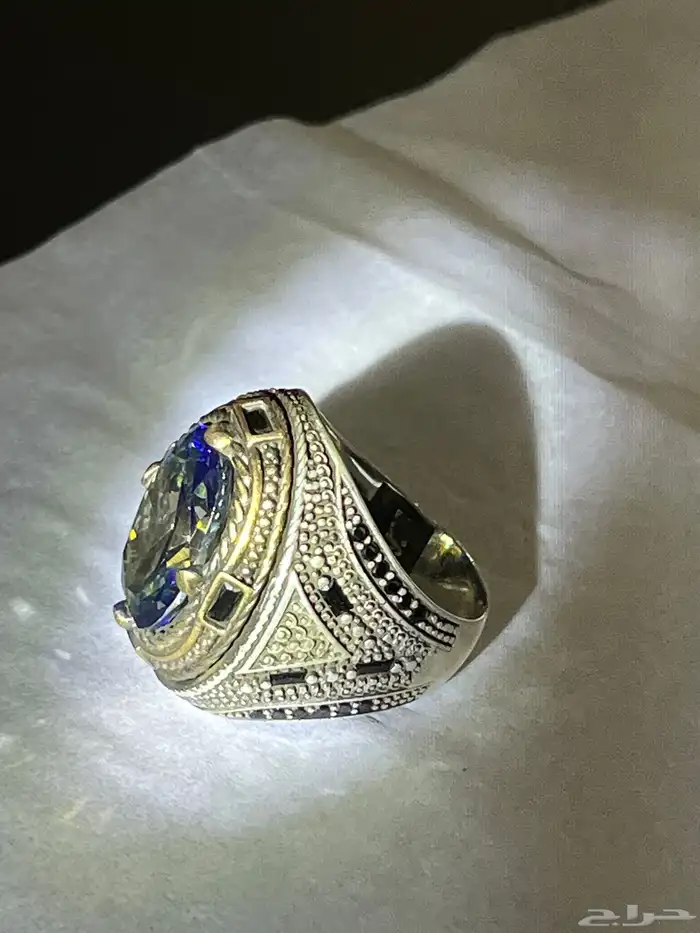 احجار كريمة طبيعيه مسباح وفضه إيطالي عيار 925 92