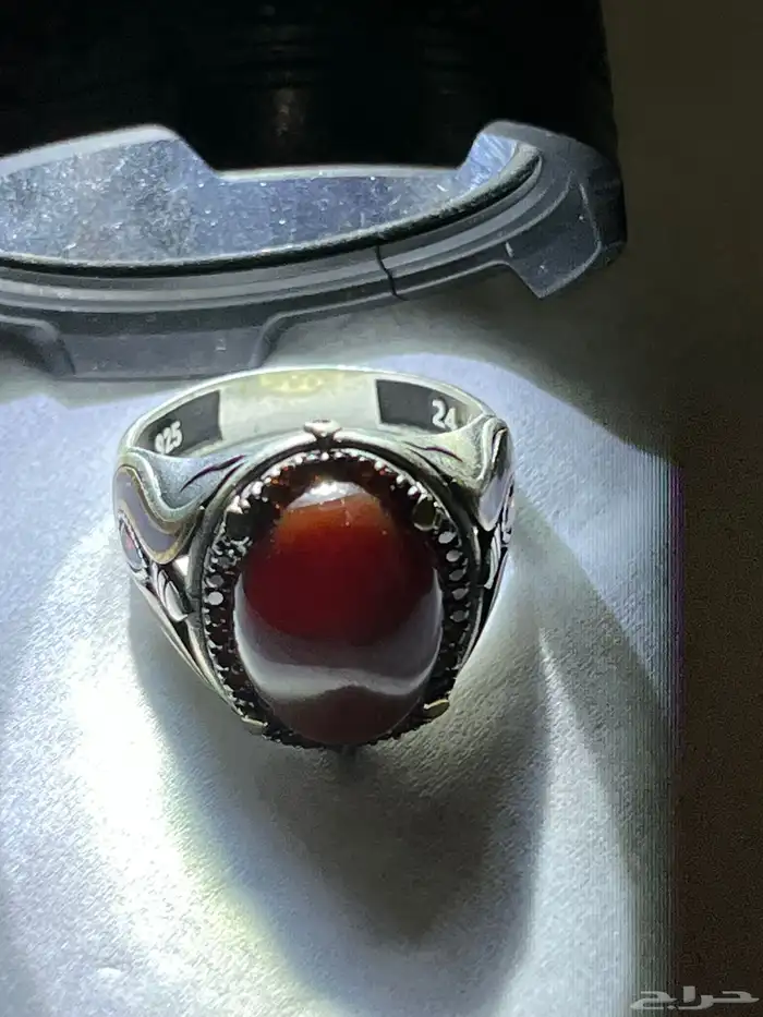 احجار كريمة طبيعيه مسباح وفضه إيطالي عيار 925 77