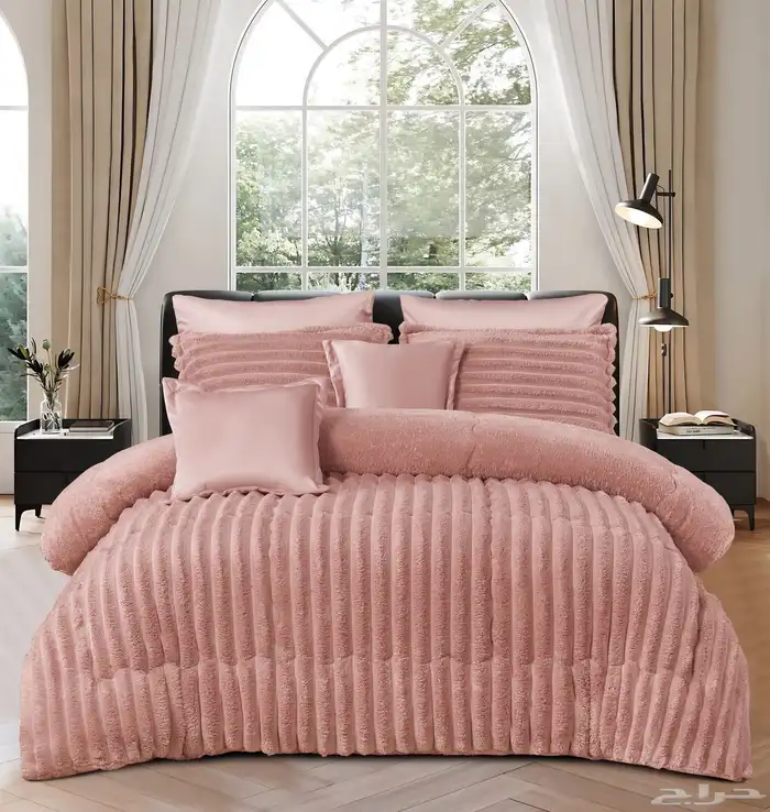 لحافات نفرين شتوي مخمل وفرو بسعري 190 6