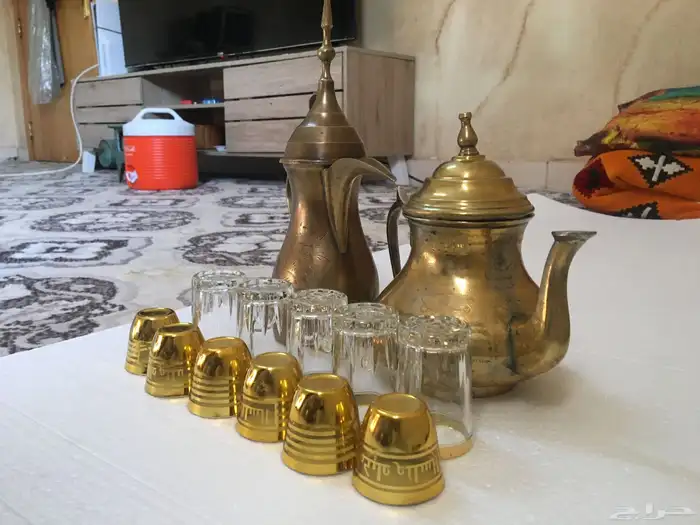 الدلال نحاسي ذهبي تراثية 2