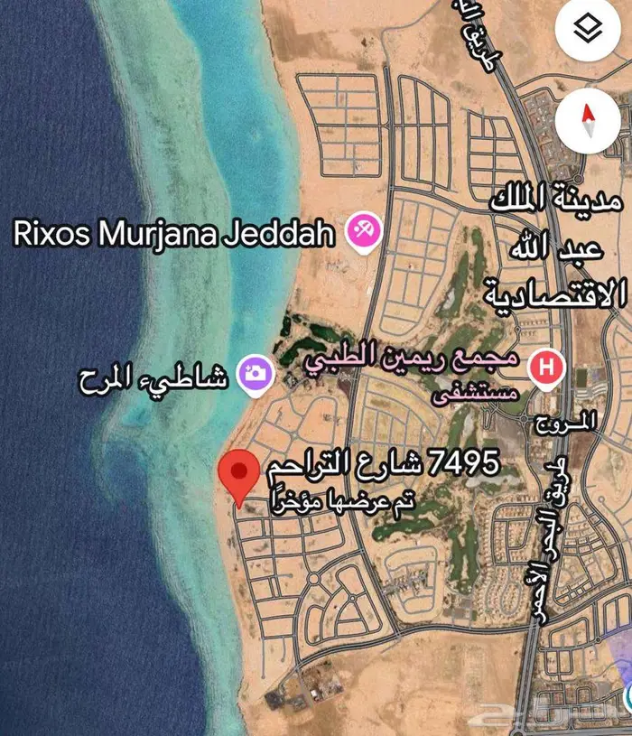 للبيع أرض في مدينة الملك عبدالله الاقتصادية   حي المروج 7