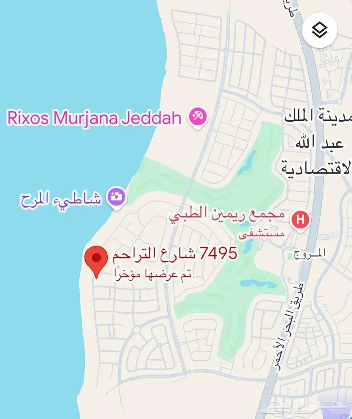 للبيع أرض في مدينة الملك عبدالله الاقتصادية   حي المروج 2