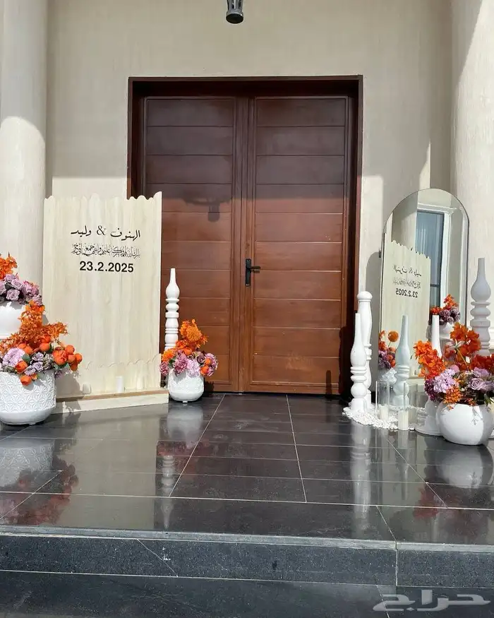 تنسيق مناسبات مداخل استقبال حسب التنسيق الزبون 0