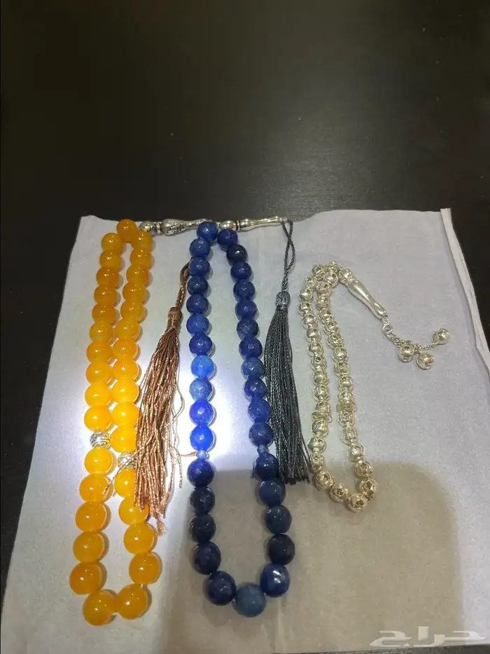 احجار كريمة طبيعيه مسباح وفضه إيطالي عيار 925 7