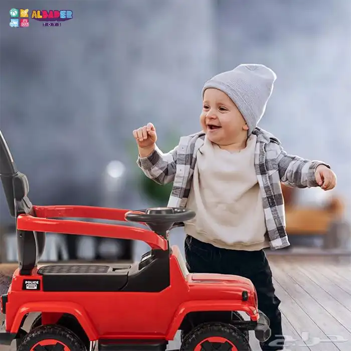 سيارة دف 3 في 1 مع عصا - سياره ركوب أطفال مع موسيقى جذابة 15
