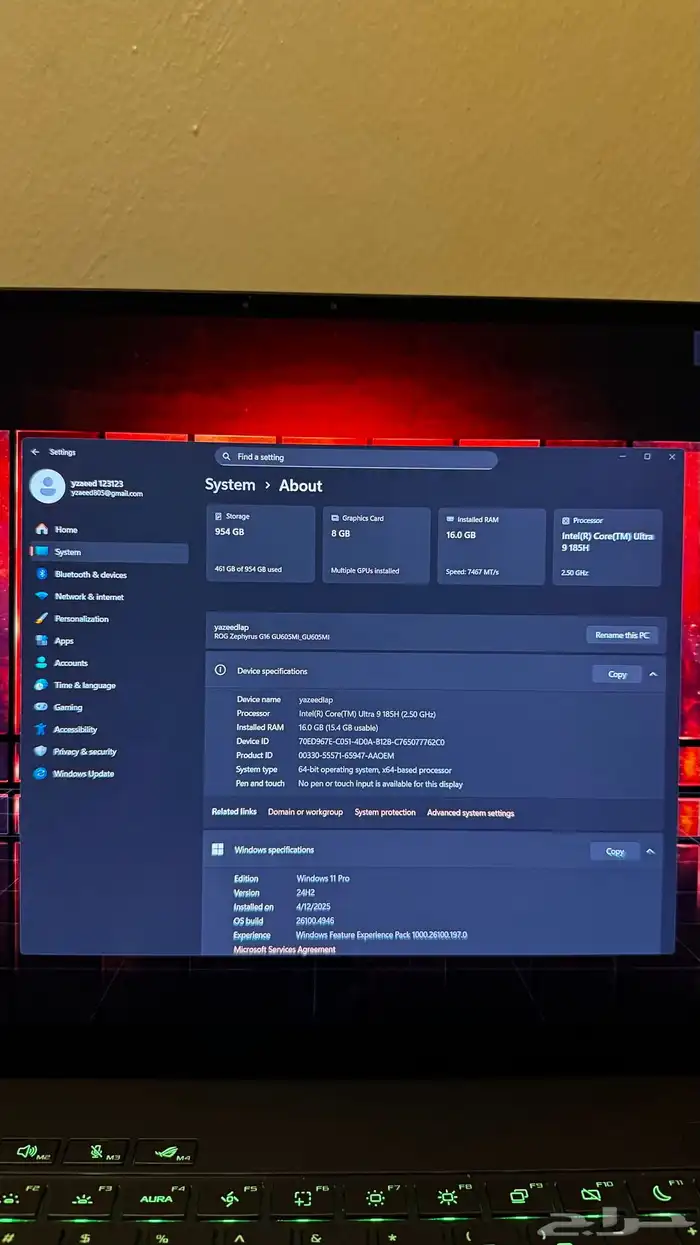 LAPTOP rog zephyrus G16 GU506MI 1