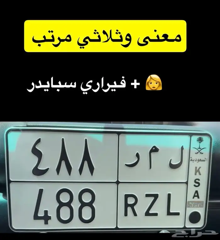لوحه مميزة ( معنى   رقم ثلاثي مرتب ) 1