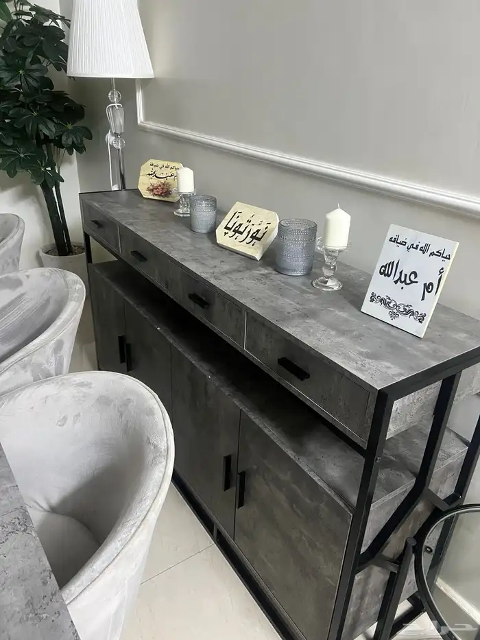 طاوله طعام   مع طاوله بوفيه 1