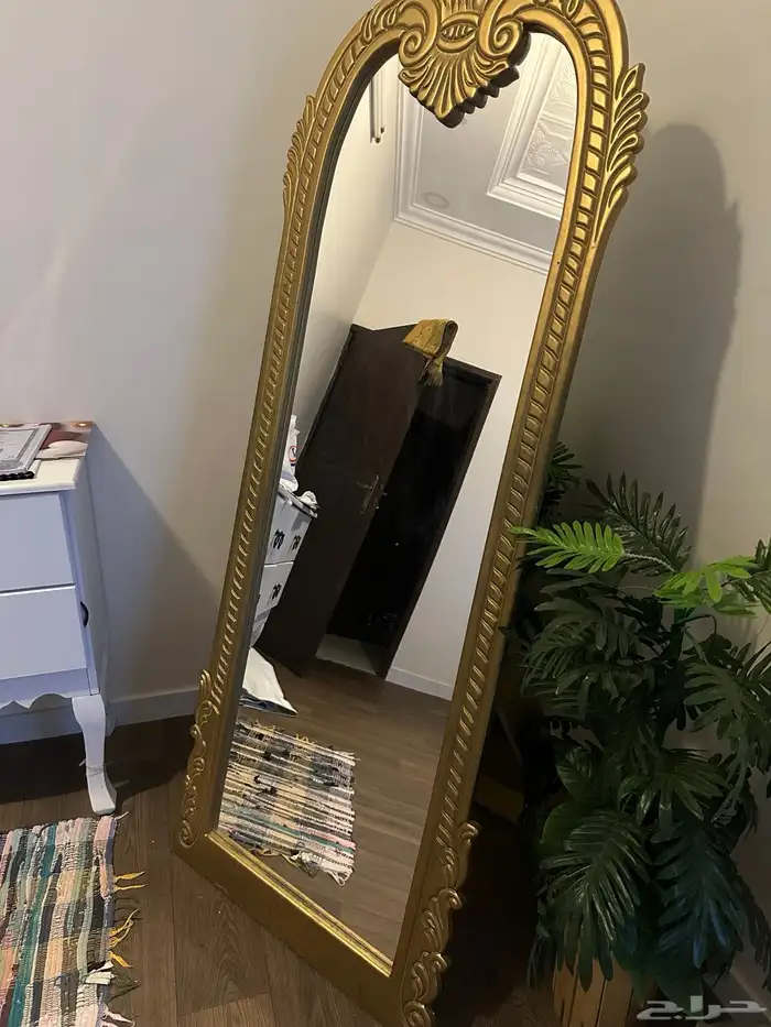 مرايا طويله ب ايطار ذهبي 0