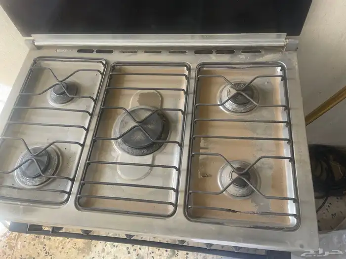 فرن غاز ستانلس ستيل   خمس عيون   مستعمل للبيع 1