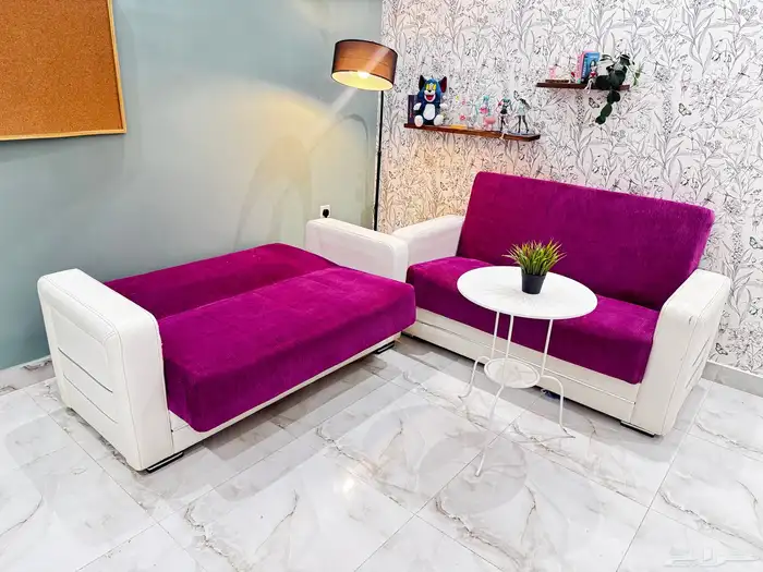 للبيع كنب قطعتين ب 400 4