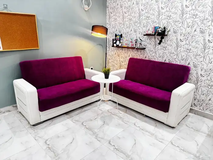 للبيع كنب قطعتين ب 400 0