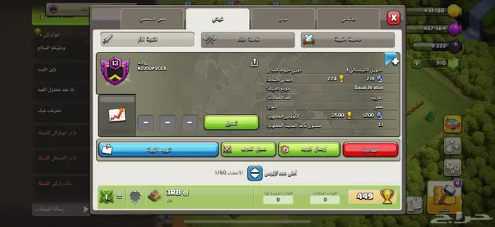 كلاش اوف كلانس  كلان لفل 13 باسم روايه 0