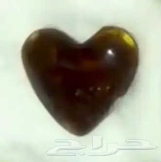 حجر عقيق ناري مكسيكي مجسم شكل قلب 0