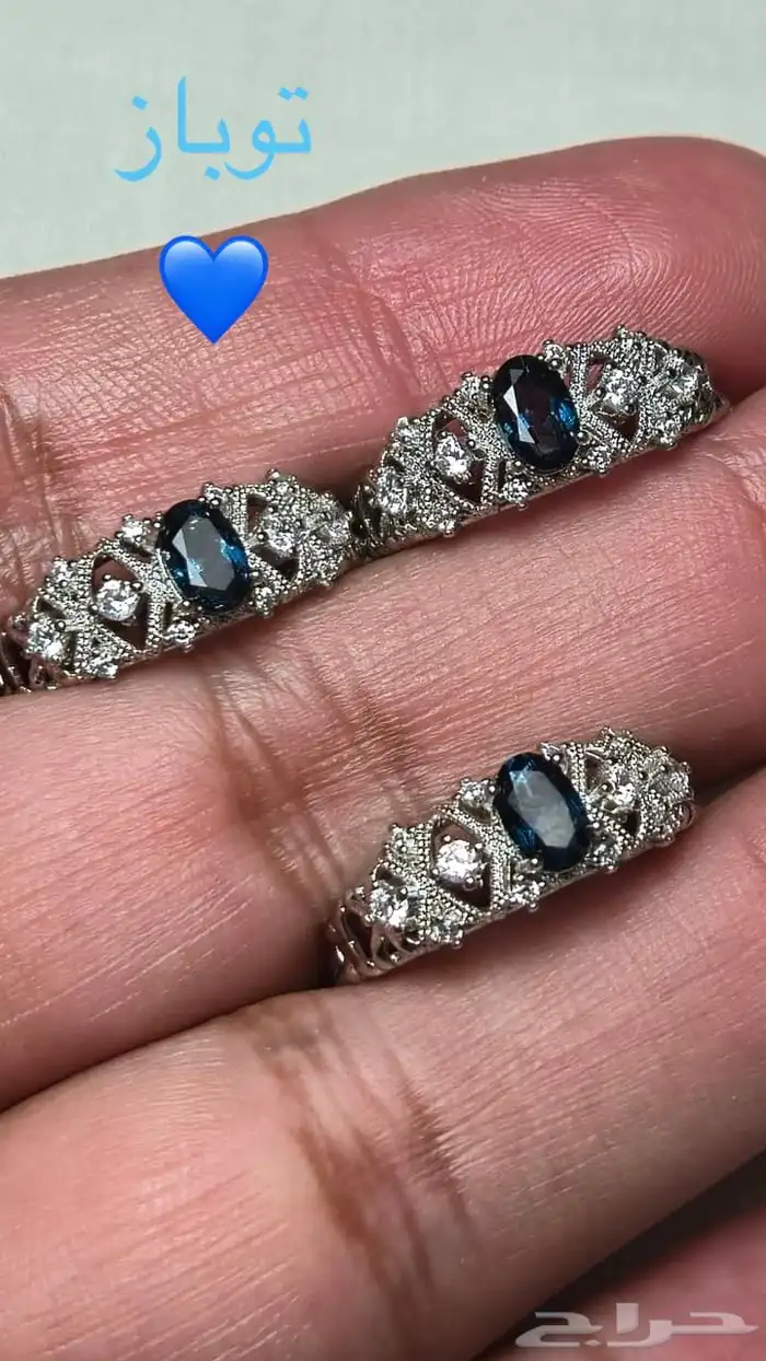 خواتم نسائية باحجار كريمة طبيعية 100 2