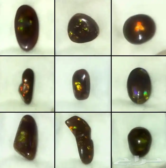 حجر عقيق ناري مكسيكي مجسم شكل قلب 1