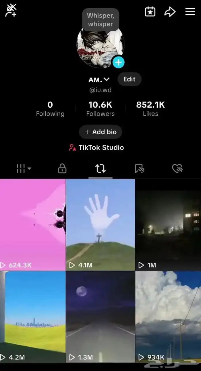 حساب تيك توك 0