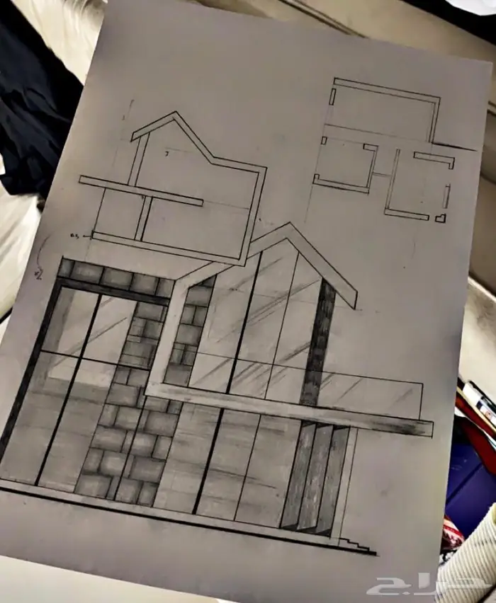 الرسم على الورق لطلاب الهندسة المعمارية والتصميم الداخلي 0
