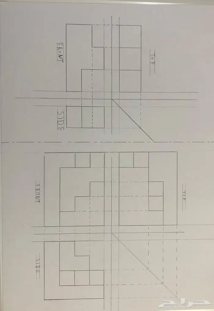 رسم هندسي دراونق لكلية الجبيل بالجبيل الصناعية 7