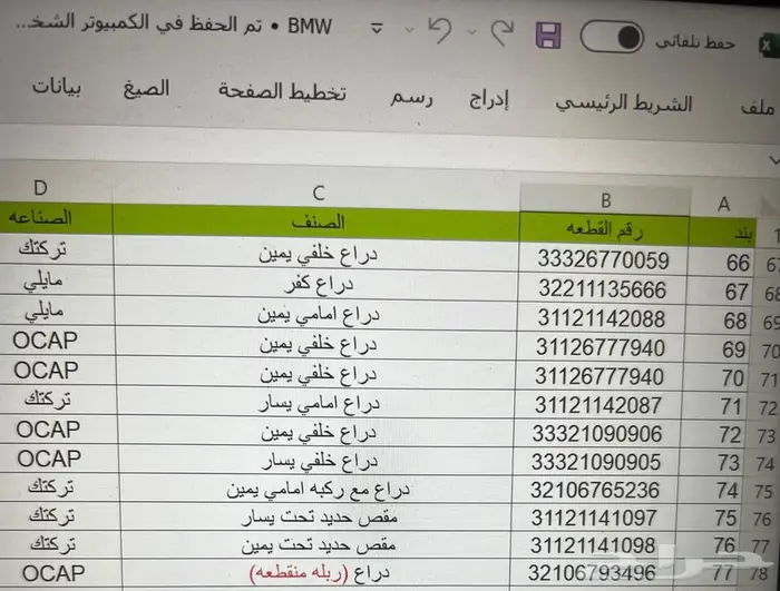 مجموعه قطع BMW لتواصل 00 1