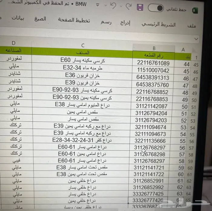 مجموعه قطع BMW لتواصل 00 6
