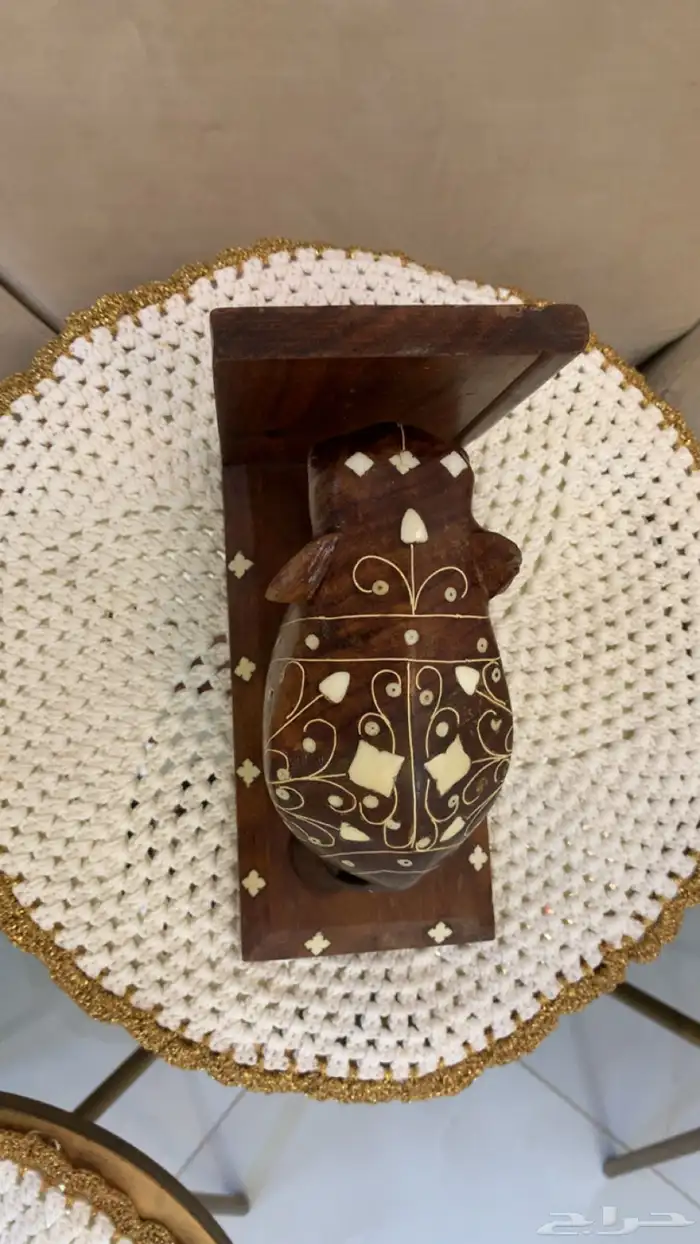 تمثال خشبي على شكل فيل - عمل يدوي قديم 1