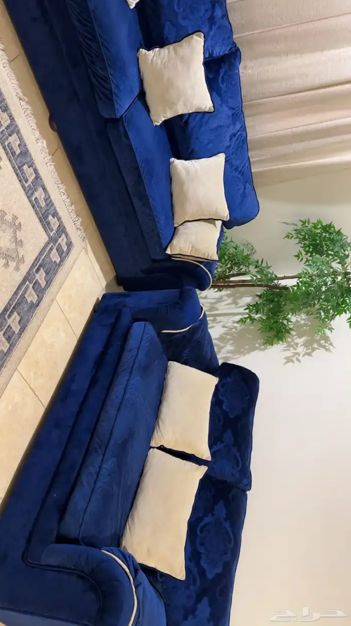 كنب 11 مقعد بحاله ممتازه نظيف مع سجاد وشجره 0