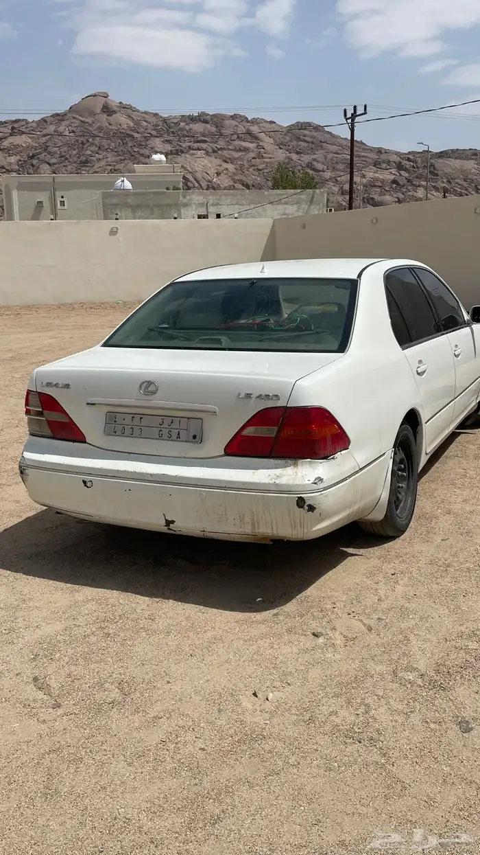 لكزس LS 430 سعودي الممشى 840 مرشوش من اسود ل ابيض 1