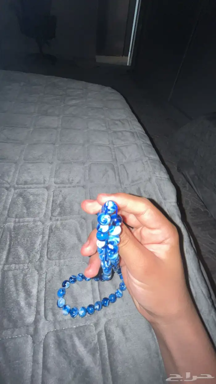 مسبحه بكلايت بلجيكي تفصال خراطه يدوي ضمان سنه لون بحري مموج 8