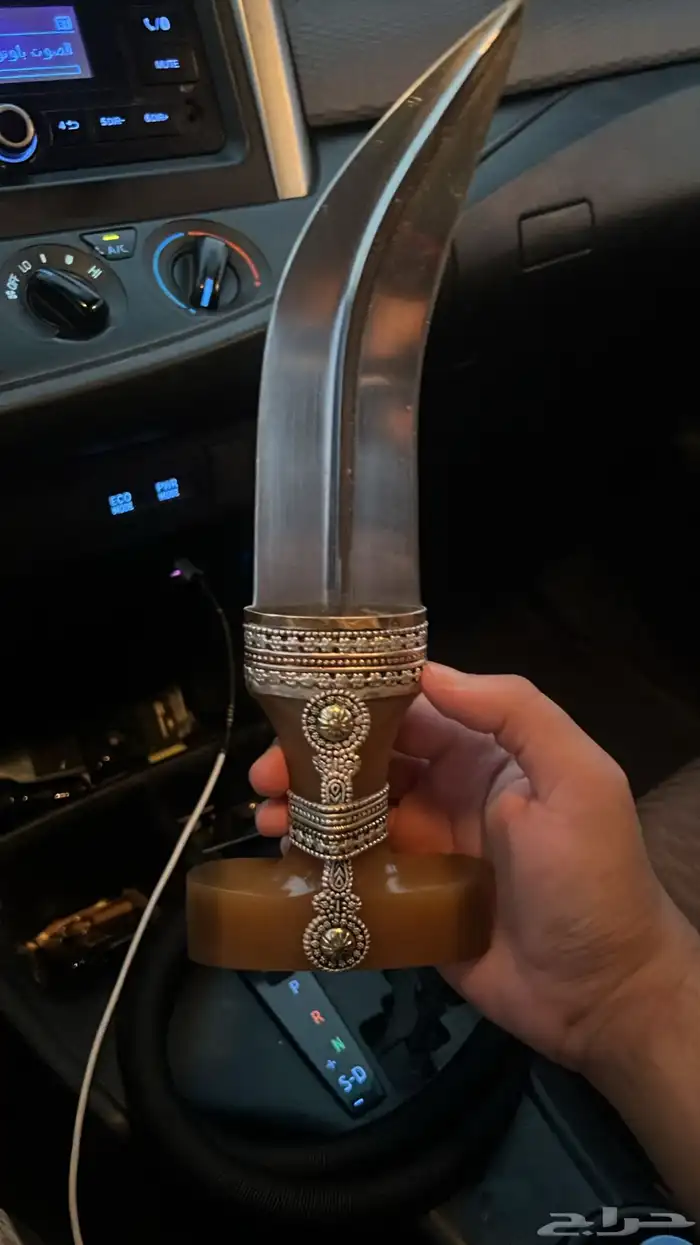 خنجر حك زراف معرق مقاس 5 0