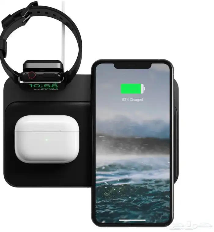 nomad قاعدة شحن لاسلكيه للآيفون و ساعة ابل charger 0