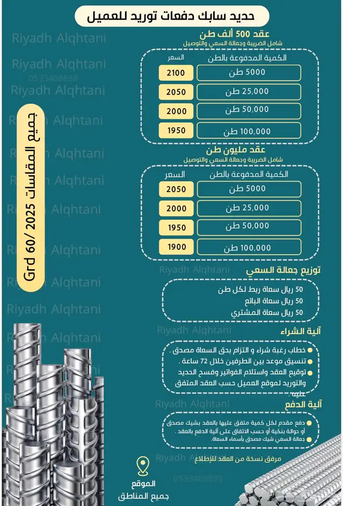 حديد سابك توريد يومي 3
