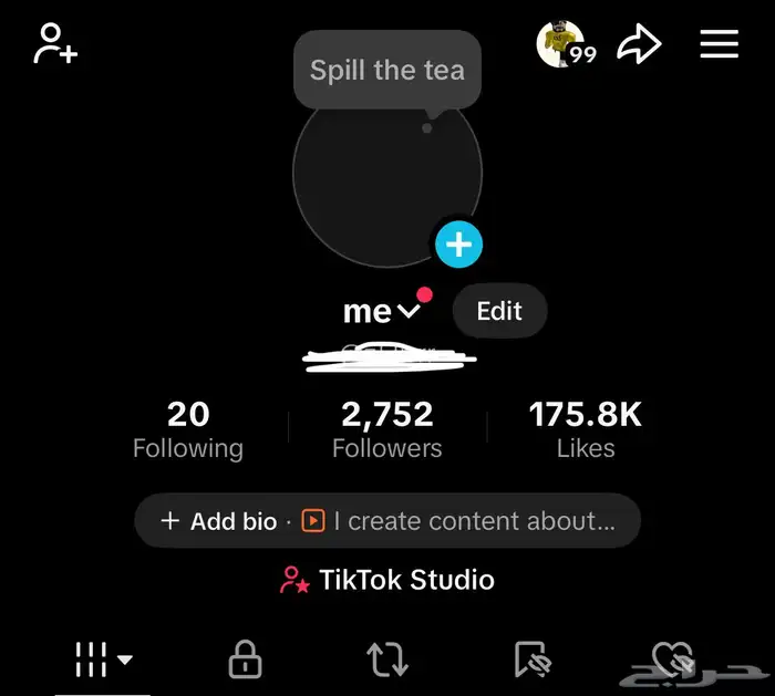 حساب تيك توك 0