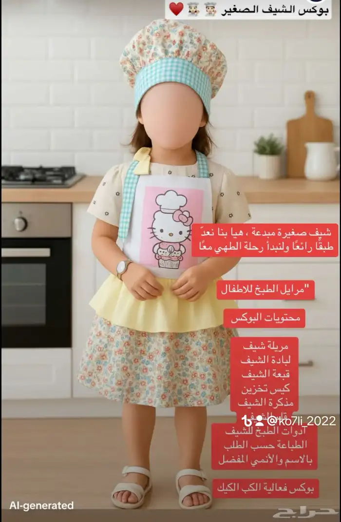 تفصيل مريلة الطبخ 1