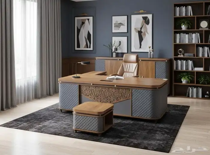 جديد مودرن اثاث المكتبي طقم مكتب مدير فخم مكاتب اداريه 41