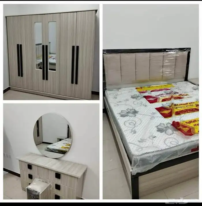 غرفة نوم كاملة  أثاث منزلي  سرير ودولاب وبطانيات 16