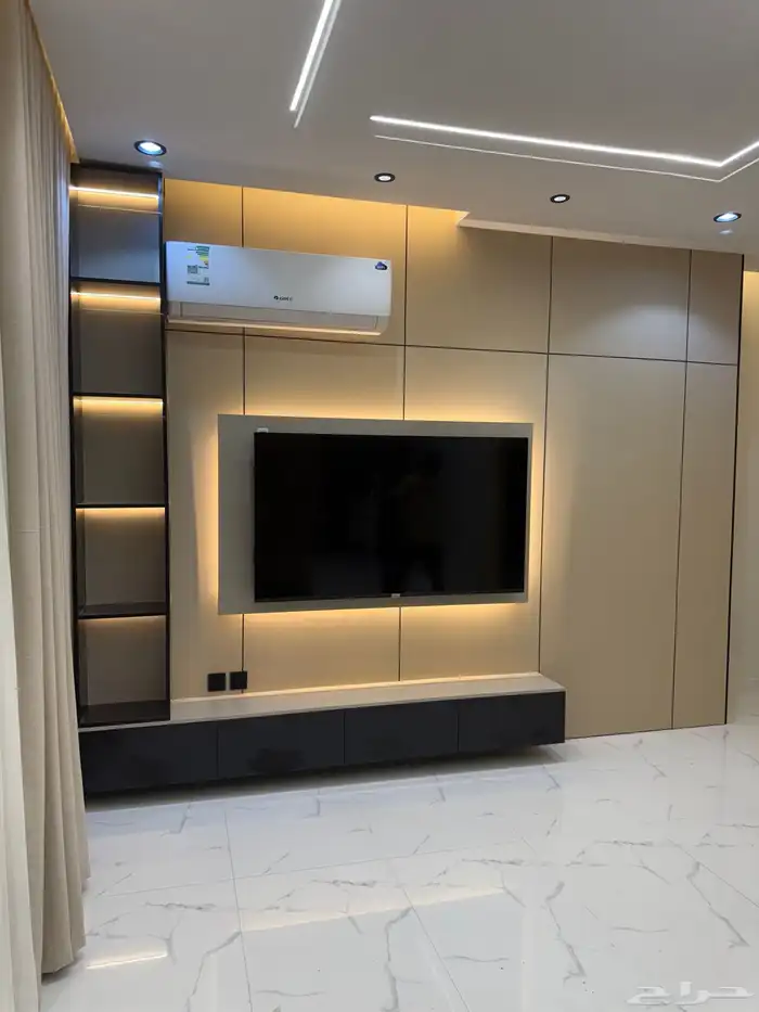 تسريحه رفوف طاولات ديكور تلفزيون 5