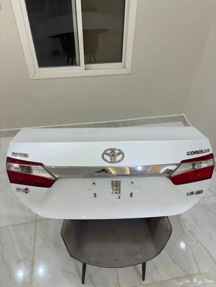 باب شنطة كورلا موديل2015 بلد نظيف ابيض لؤلؤي 7