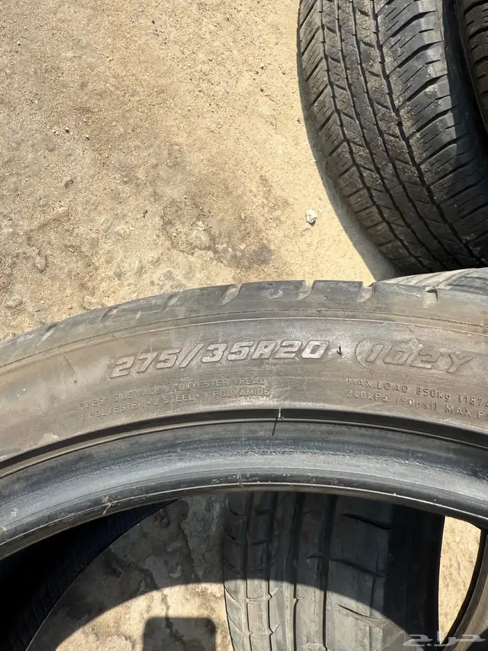 275 35 20 كفرات جودير رنفلات مستخدم نظيفة ت21 38 اسبوع 5