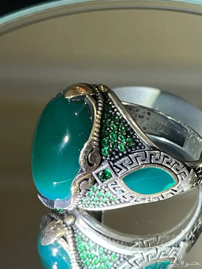 احجار كريمه طبيعي وفضه ايطالي عيار 925 10