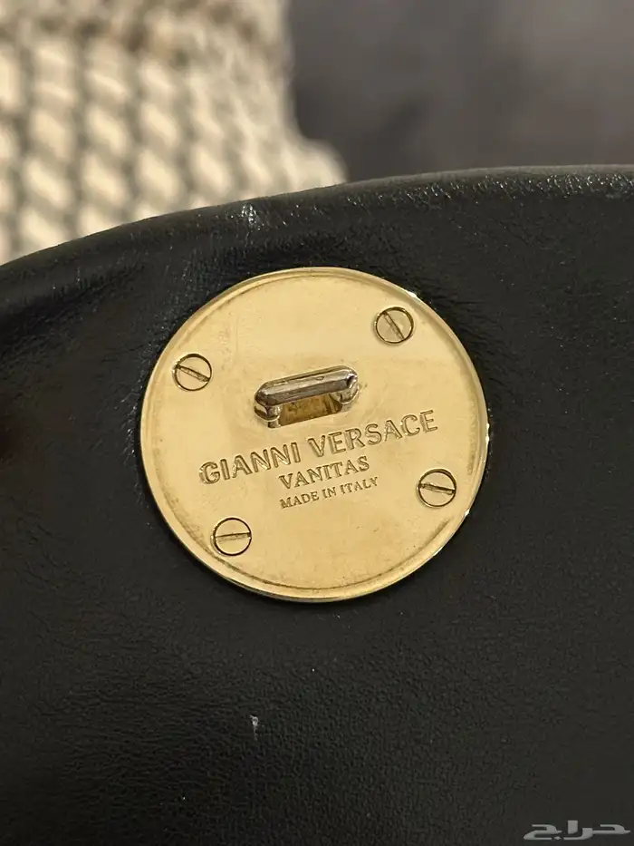 شنطة فرزاتشي Versace Black Barocco Embroidered Bag Purse 11