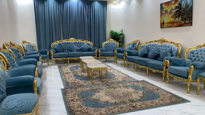كنب مجلس رجال مع ستاره وثلاث طاولات 6