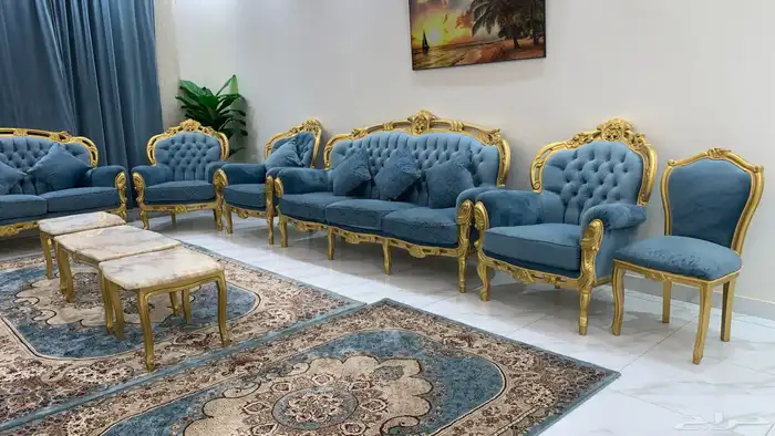 كنب مجلس رجال مع ستاره وثلاث طاولات 0