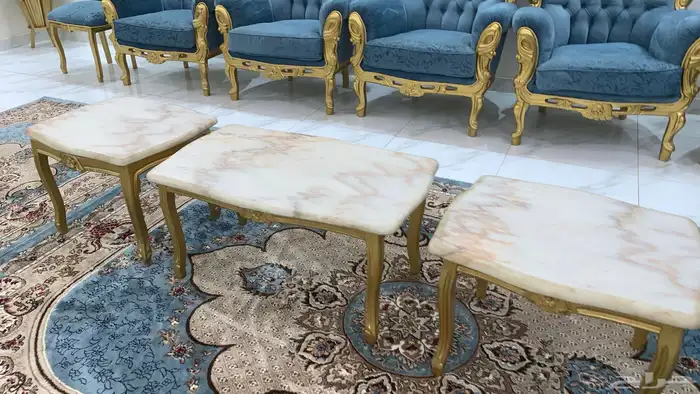 كنب مجلس رجال مع ستاره وثلاث طاولات 4