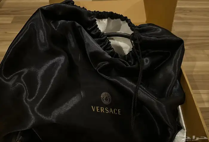 شنطة فرزاتشي Versace Black Barocco Embroidered Bag Purse 0