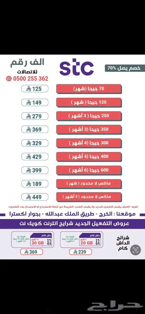 شرايح STC عروض نت 0